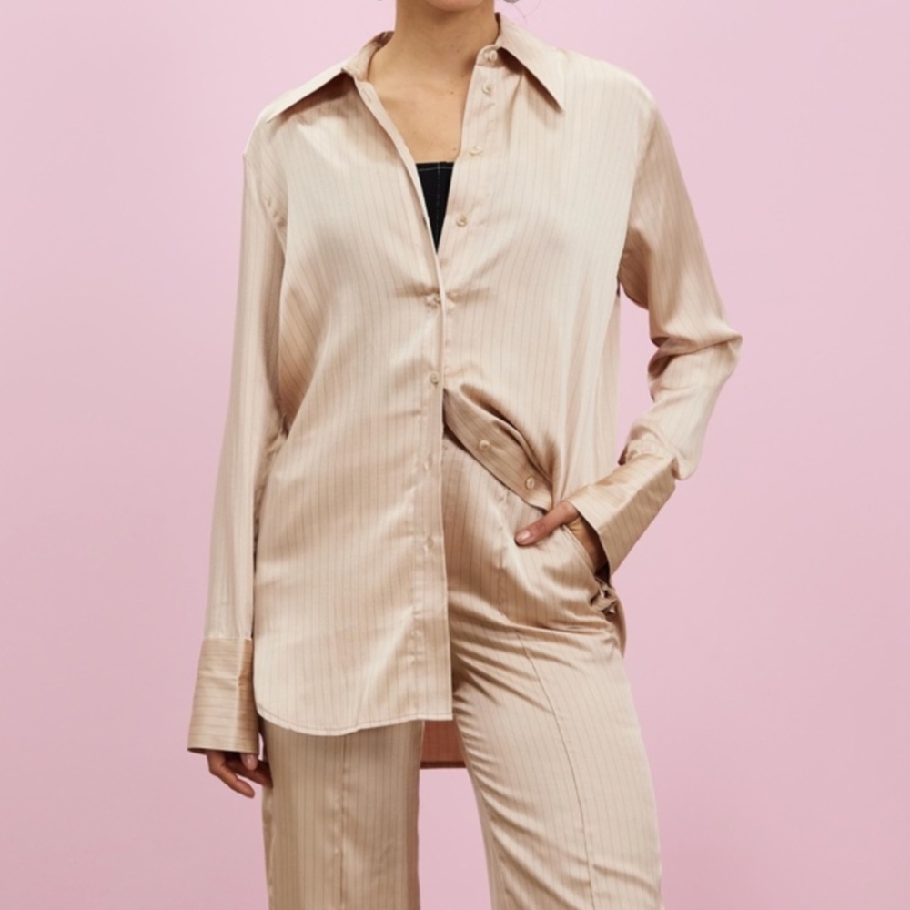 Topshop Satin Pin Stripe Set Sz. 6